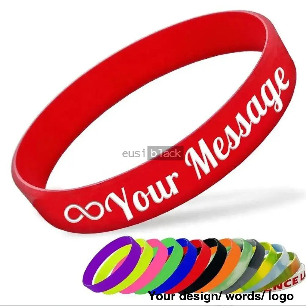 Adult Personalized Wristband Red / Plain