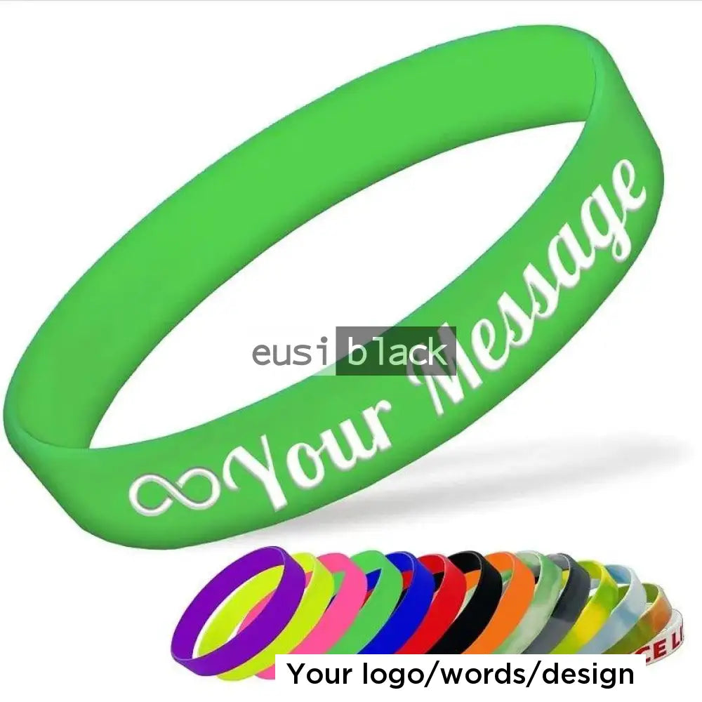 Adult Personalized Wristband Green / Plain