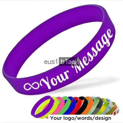 Adult Personalized Wristband Purple / Plain
