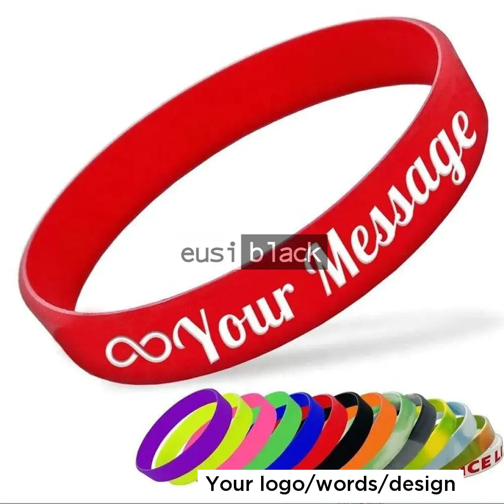 Adult Personalized Wristband Red / Plain