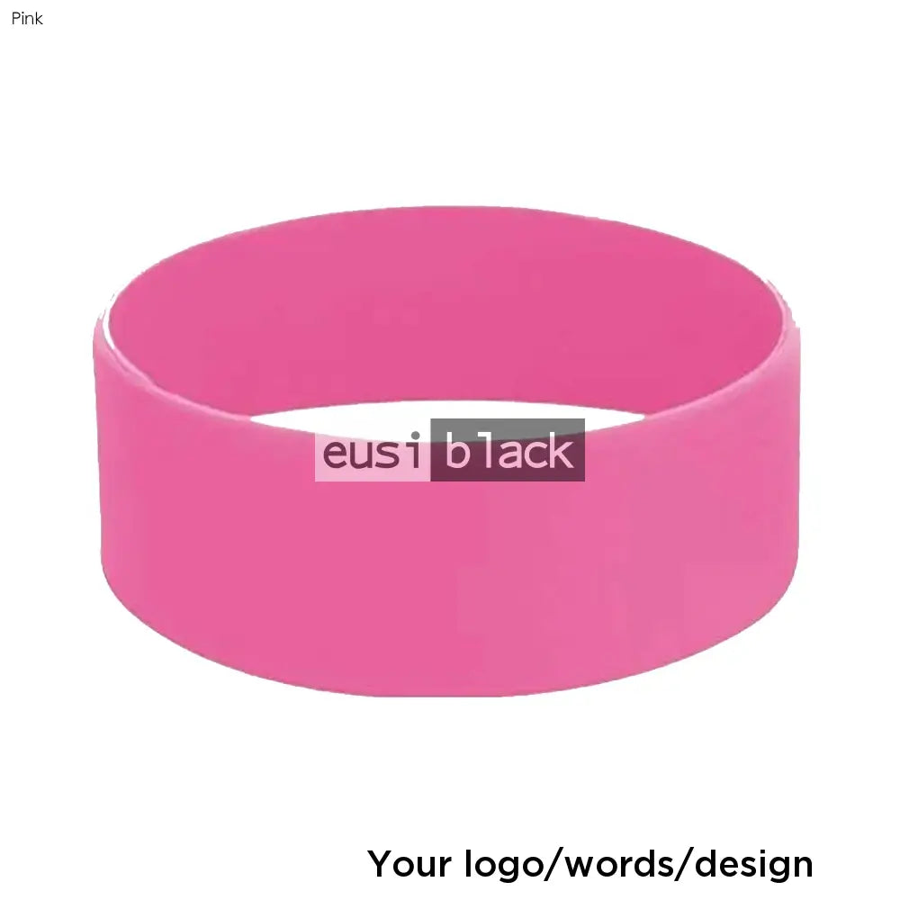Adult silicon wristband - 2cm - Pink / Plain