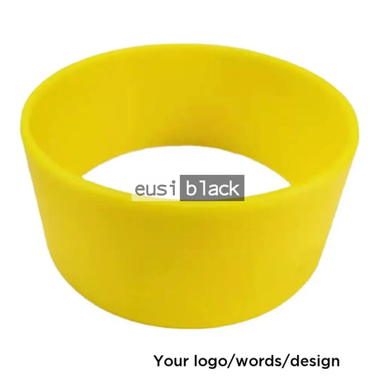 Thick silicon wristband | 2cm Yellow / Plain