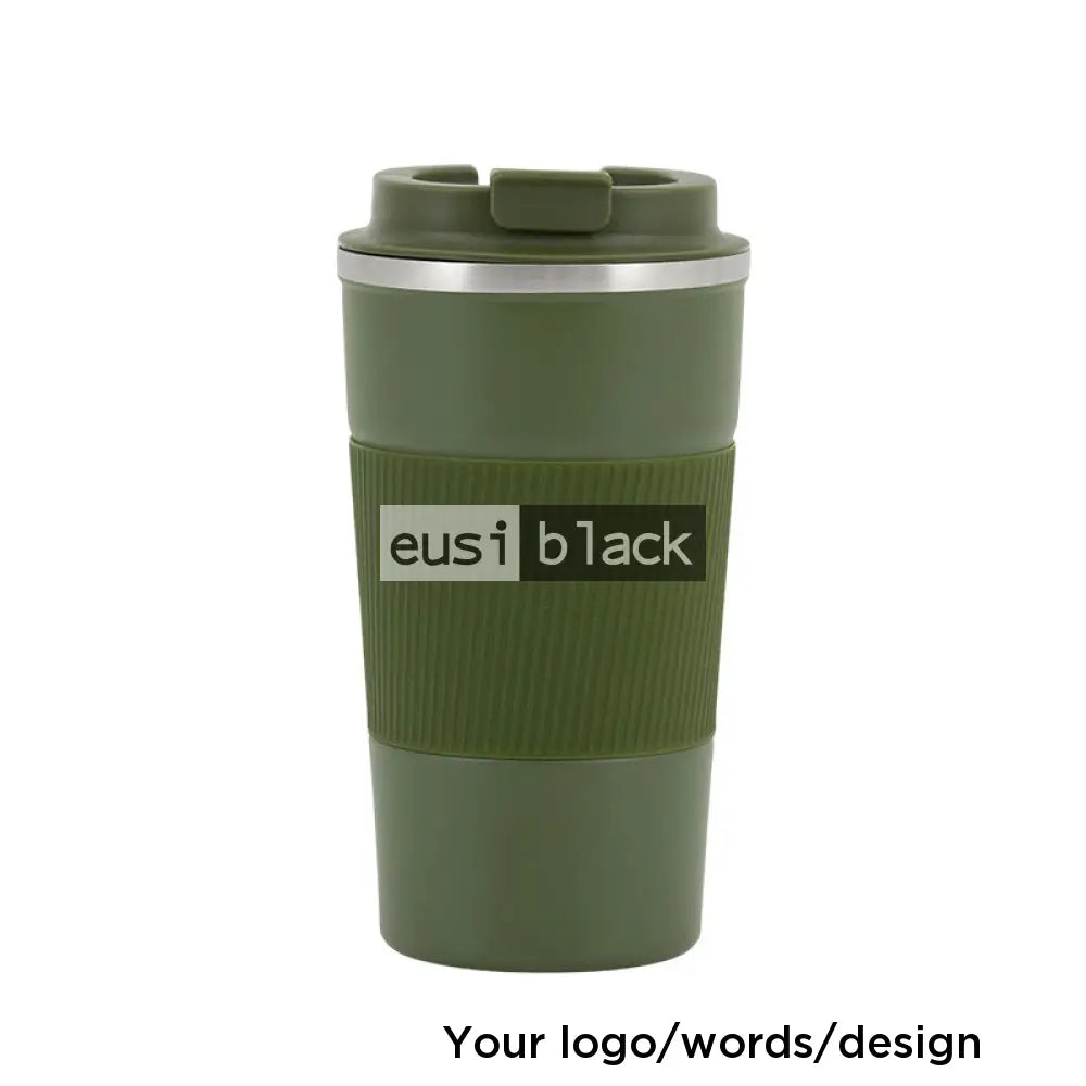 Anti-slip thermal travel mug - Jungle green