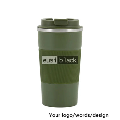 Anti-slip thermal travel mug - Jungle green