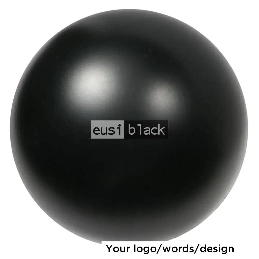 Anti-stress squeeze ball - Black / Small - 6cm diameter / Plain