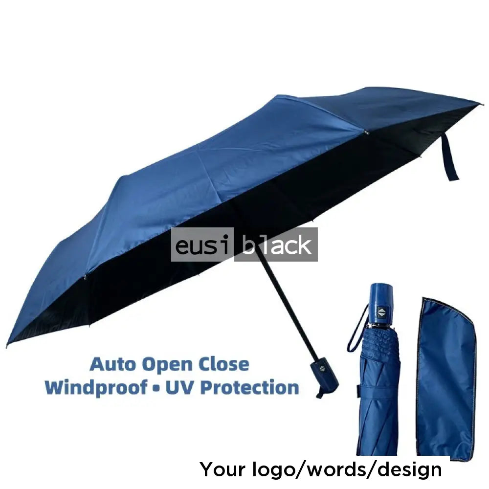 Automatic foldable umbrella - Navy / Plain