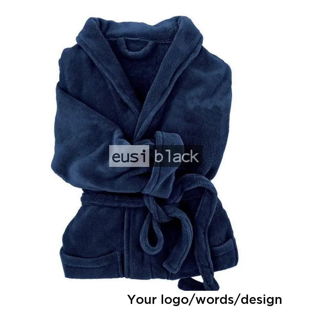 Bathrobe Set For Couples Navy