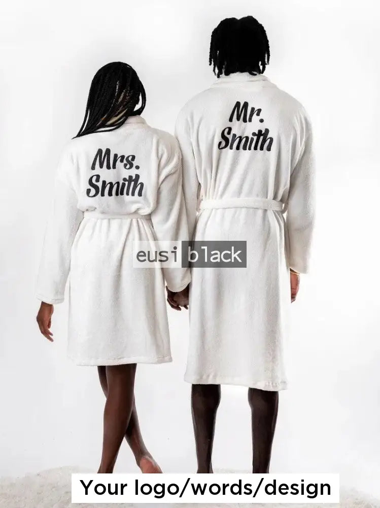 Bathrobe Set For Couples White