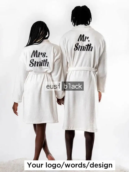Bathrobe Set For Couples White