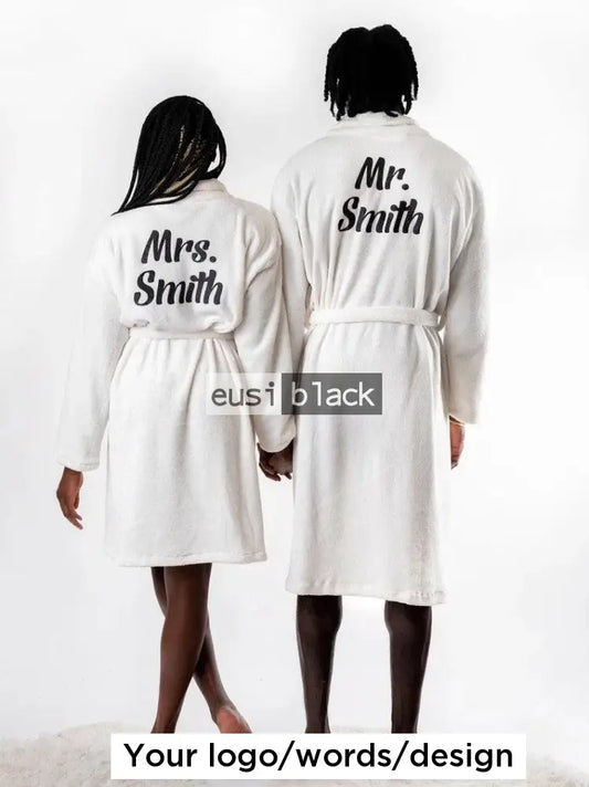Bathrobe Set For Couples White