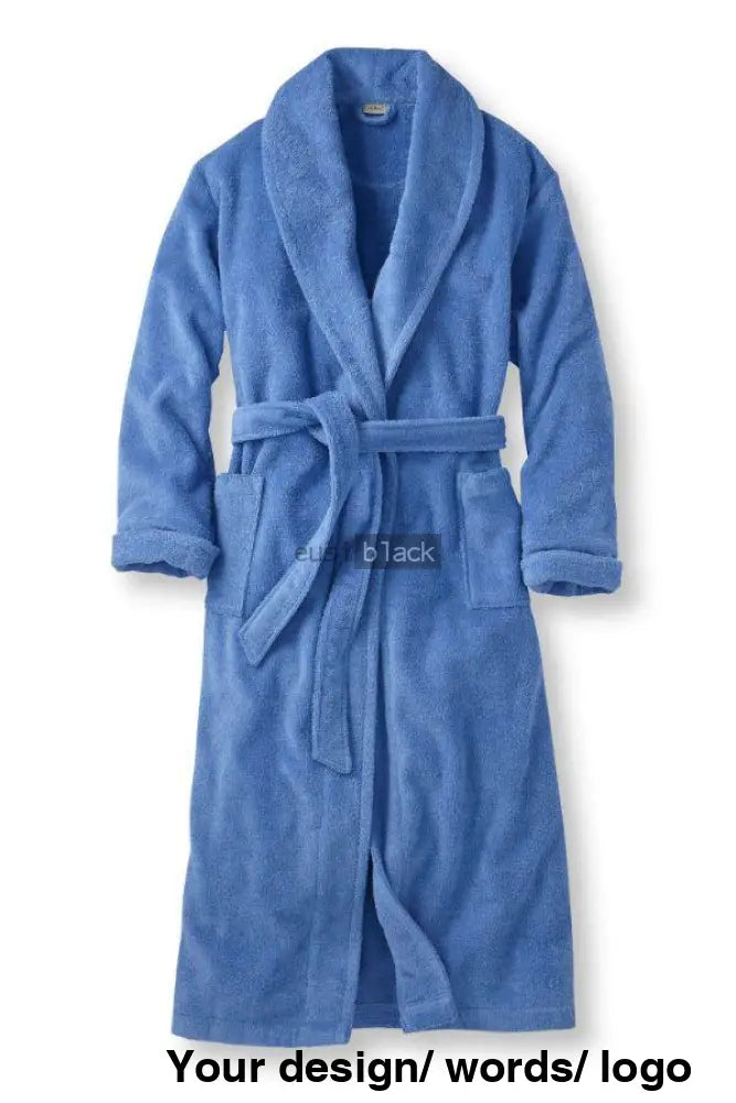 Bathrobe Set For Couples Blue