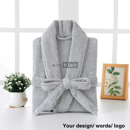 Bathrobe Set For Couples Light Grey