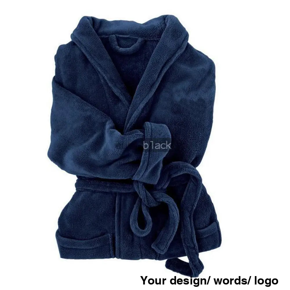 Bathrobe Set For Couples Navy