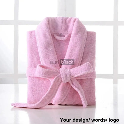 Bathrobe Set For Couples Pink