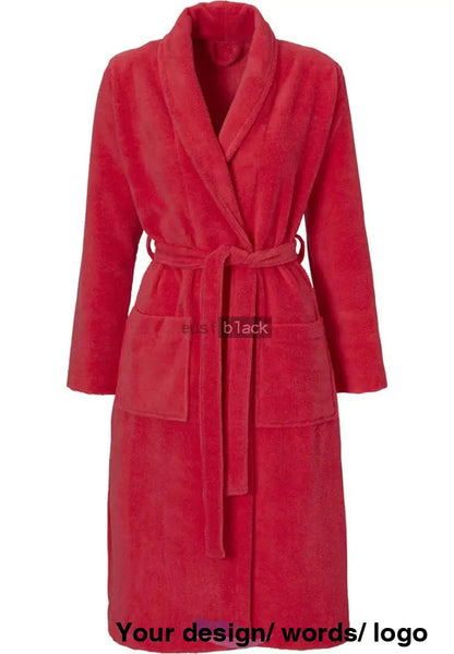 Bathrobe Set For Couples Red