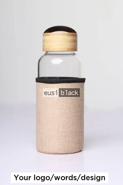 Borosilicate glass water bottle