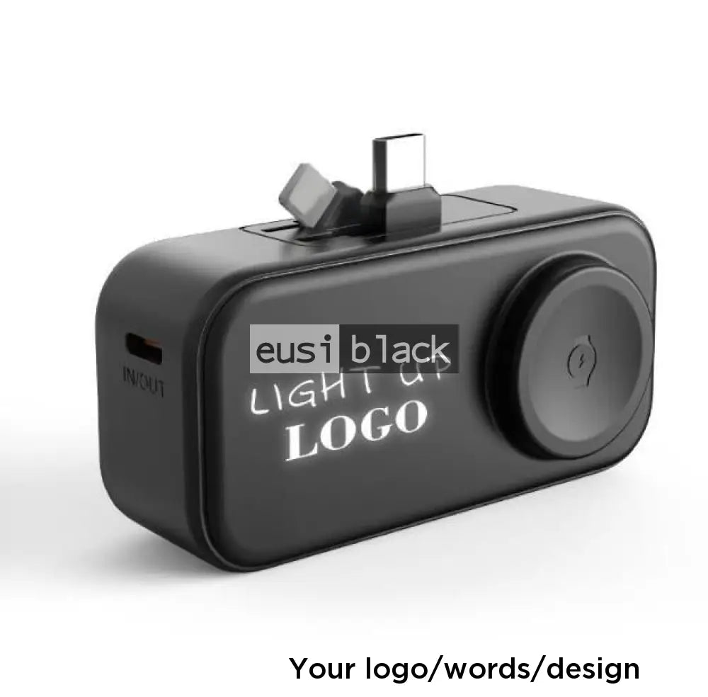 Bottom load mini power bank - 4,500mAH - Black