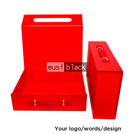 Briefcase magnetic gift box - A4 / Red