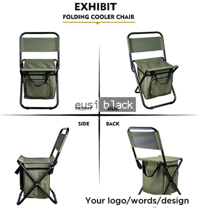 Camping chair with cooler compartment