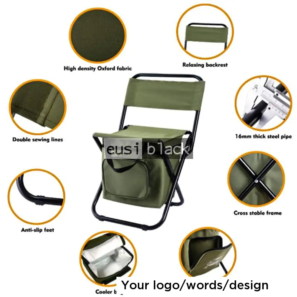 Camping chair with cooler compartment