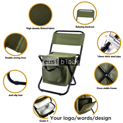Camping chair with cooler compartment