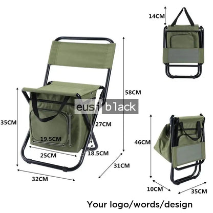 Camping chair with cooler compartment