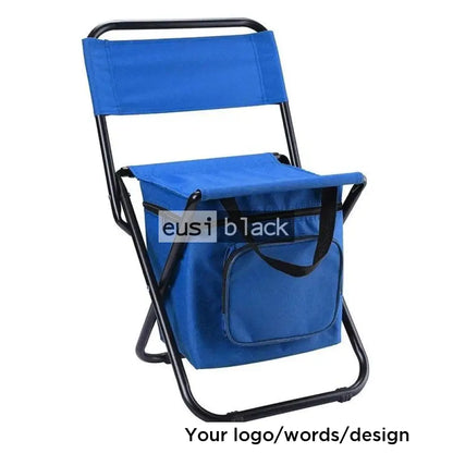 Camping chair with cooler compartment Blue