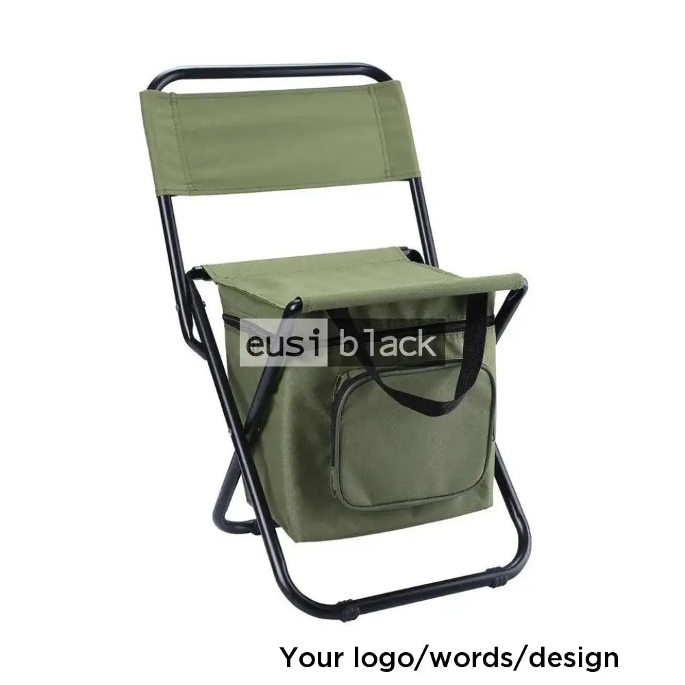 Camping chair with cooler compartment Green