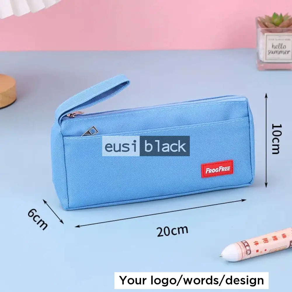 Canvas pen pouch - Blue