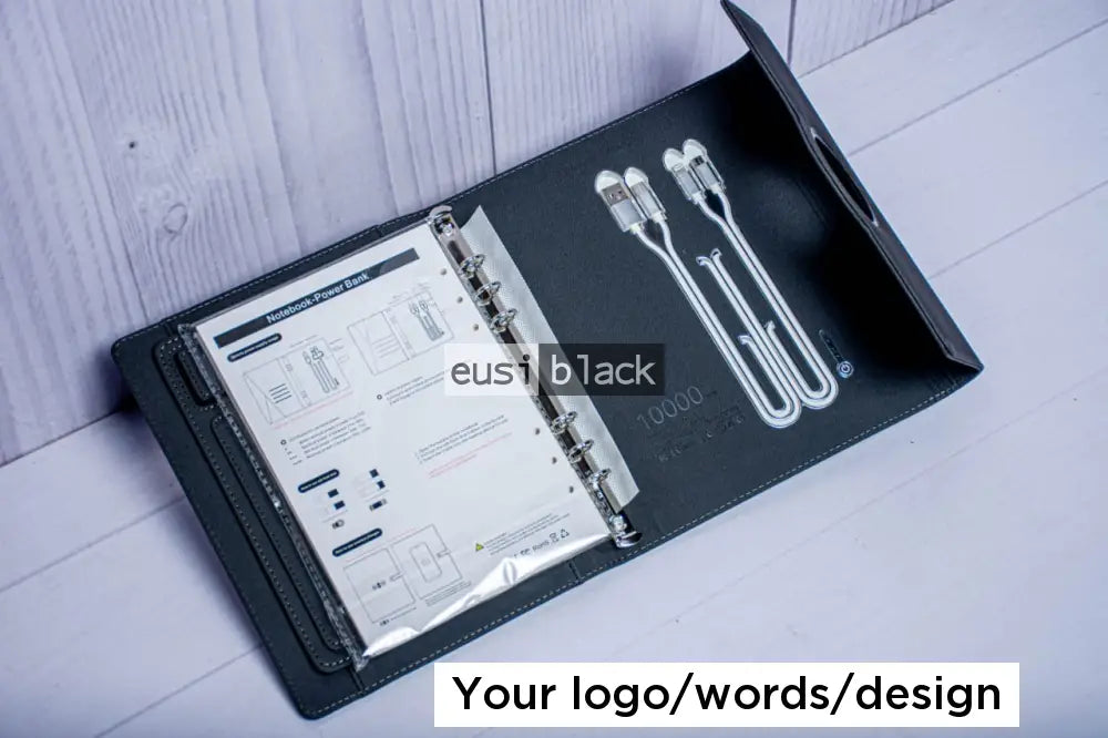 Center LED power bank notebook