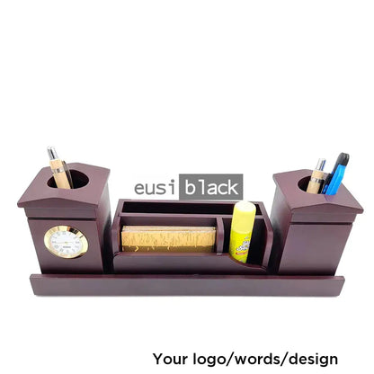 Chimney wooden desk organizer