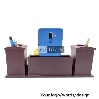 Chimney wooden desk organizer