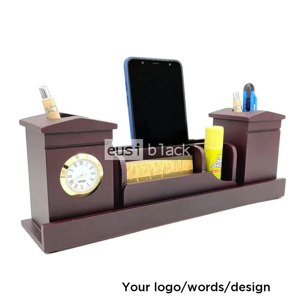 Chimney wooden desk organizer