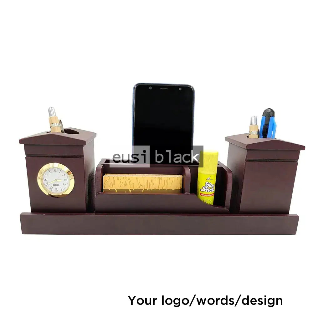 Chimney wooden desk organizer