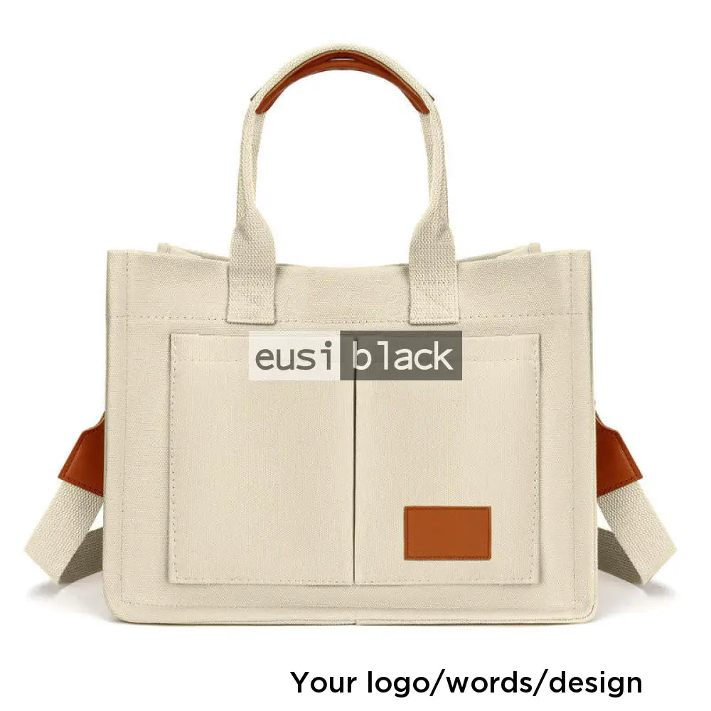 Classy full canvas tote bag - White