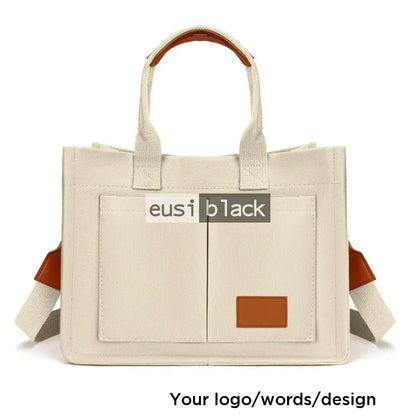 Classy full canvas tote bag - White
