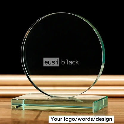 Clear Round Crystal Award