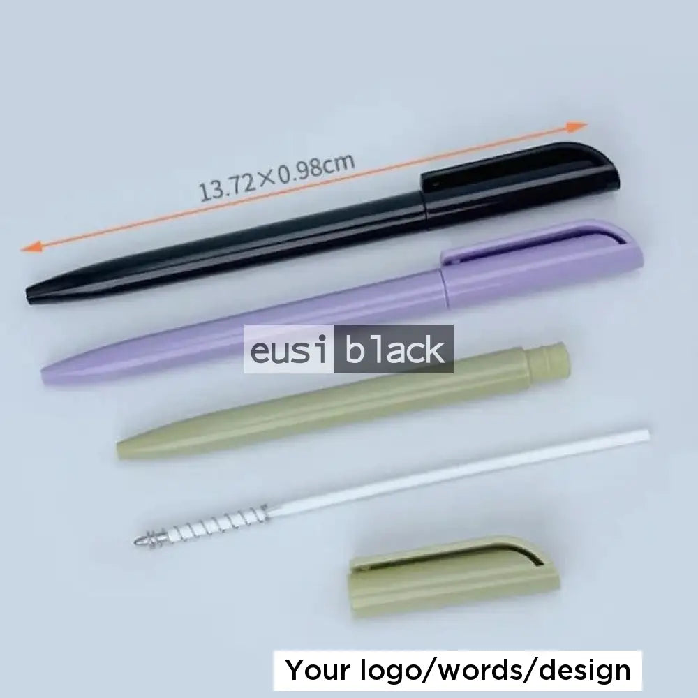 Clipped plastic click pen