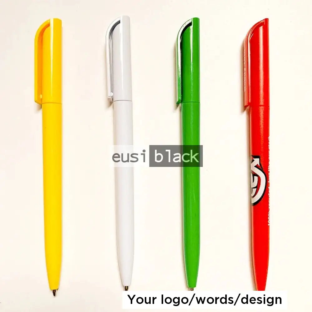 Clipped plastic click pen