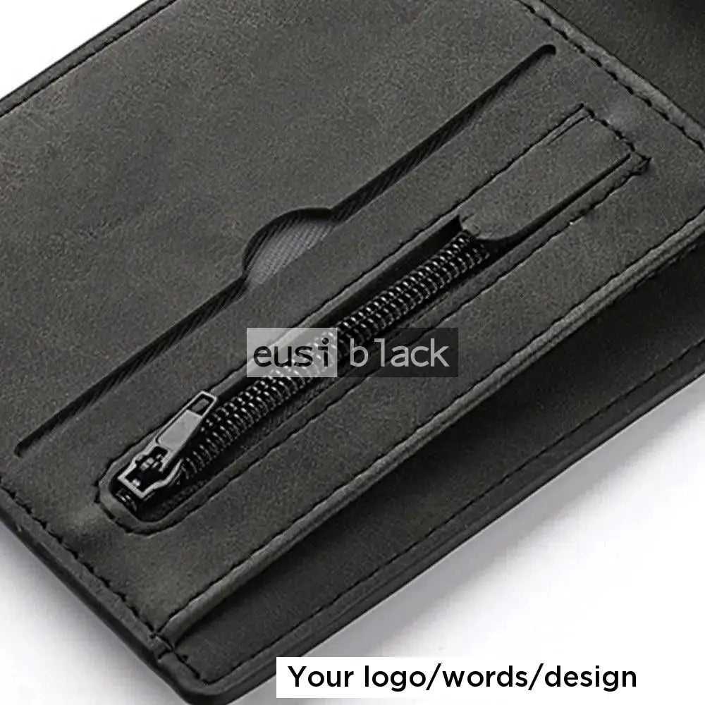 Compact leather wallet