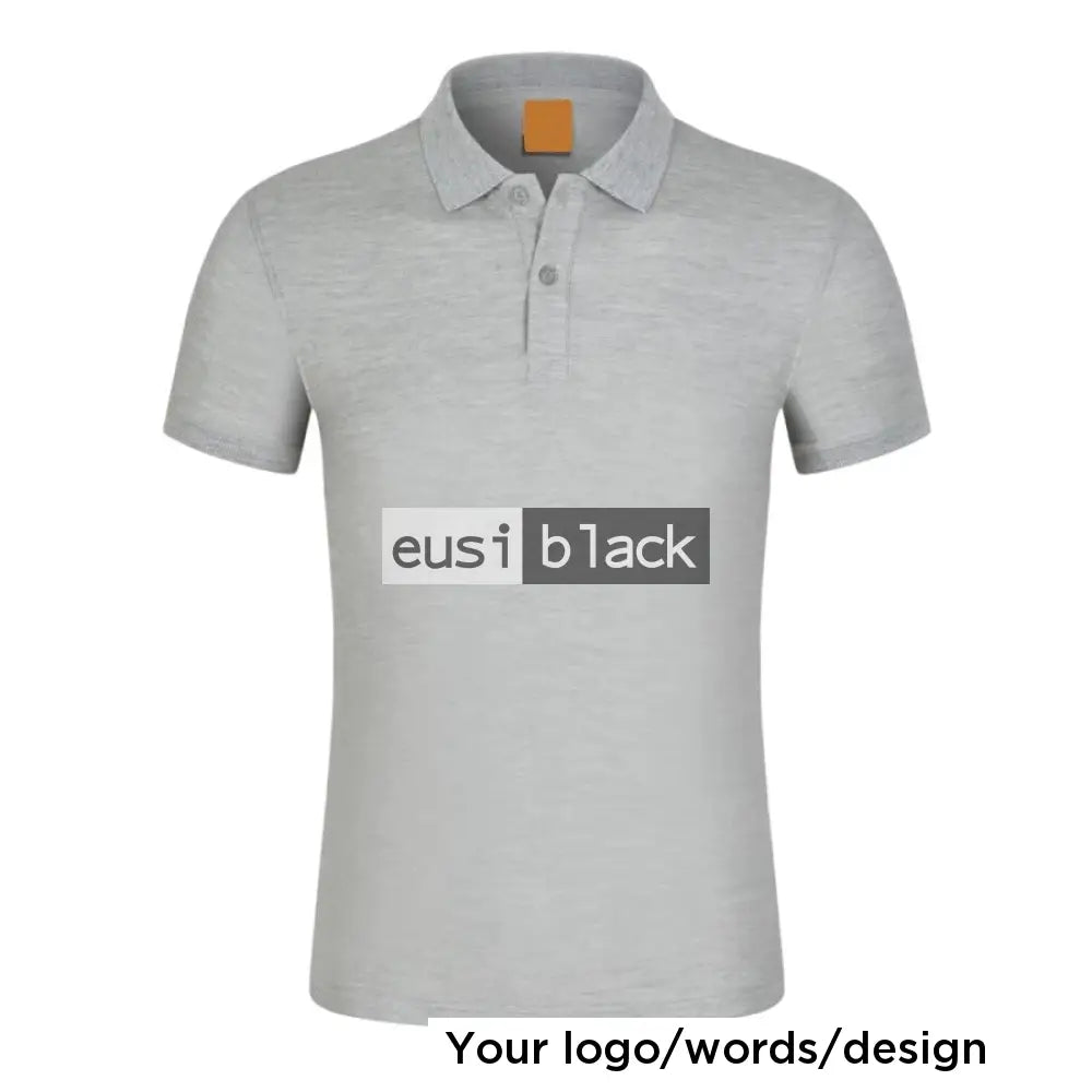 Cotton polyester patterned polo shirt Gray / S