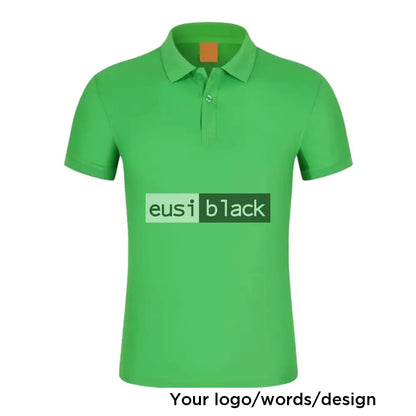 Cotton polyester patterned polo shirt Green / S