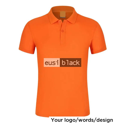 Cotton polyester patterned polo shirt Orange / S