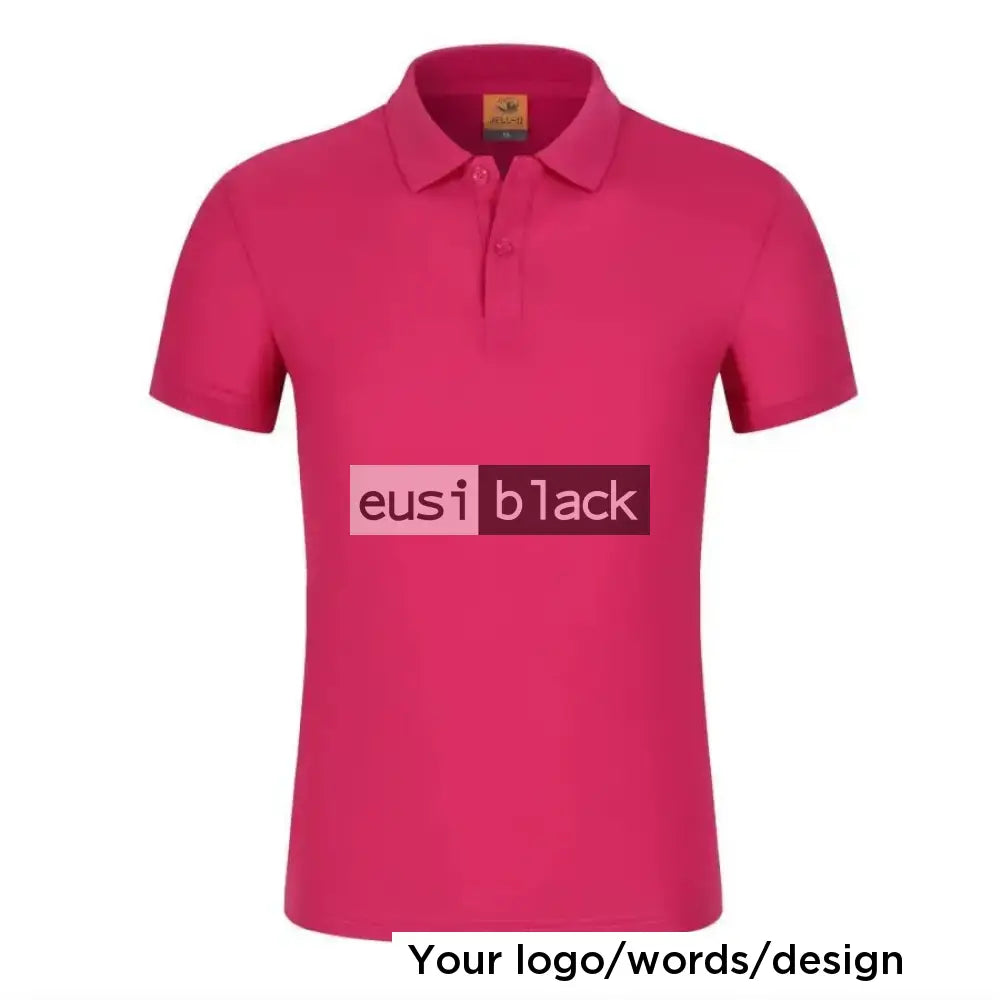 Cotton polyester patterned polo shirt Pink / S