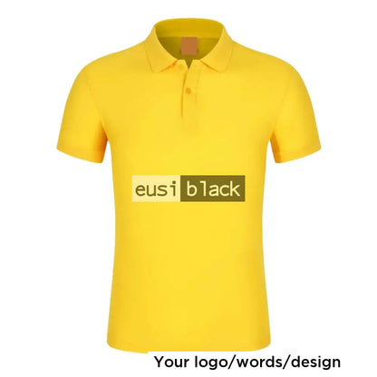 Cotton polyester patterned polo shirt Yellow / S