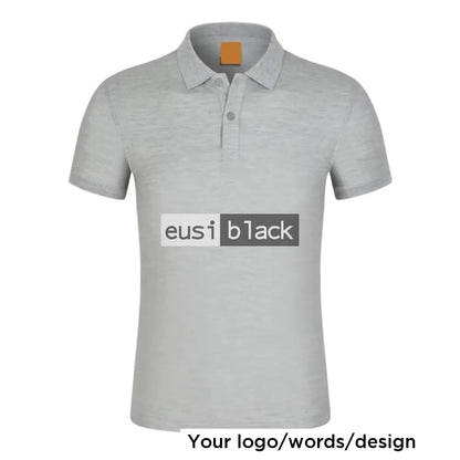 Cotton polyester patterned polo shirt Gray / S