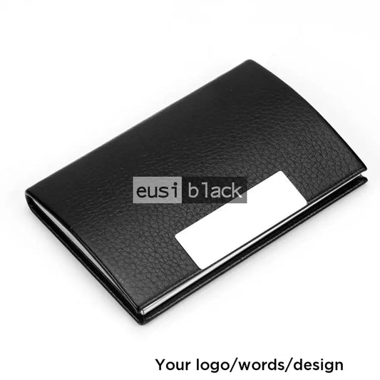 Curved business card holder Black