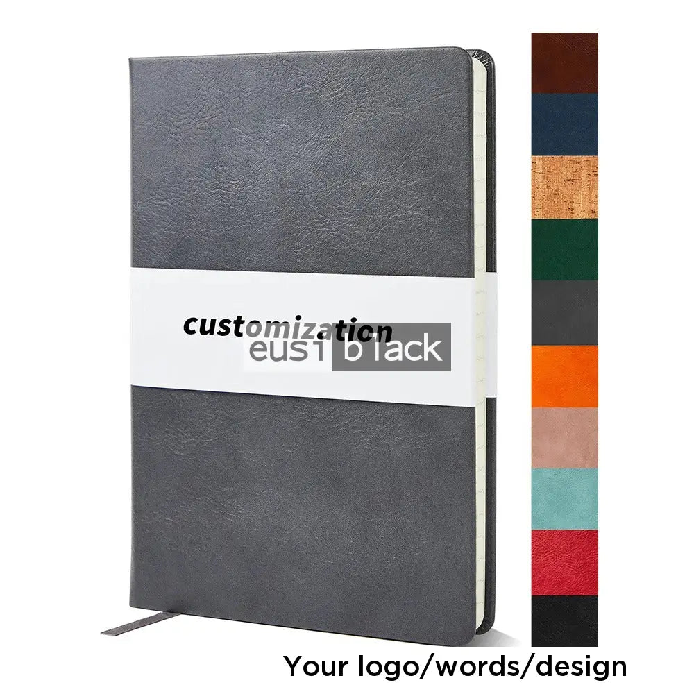 Custom handmade leather notebook personalized by Eusi Black Gift Shop ...