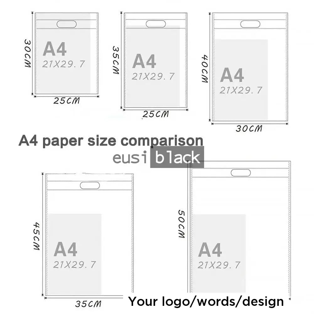 Flat non-woven carrier bag