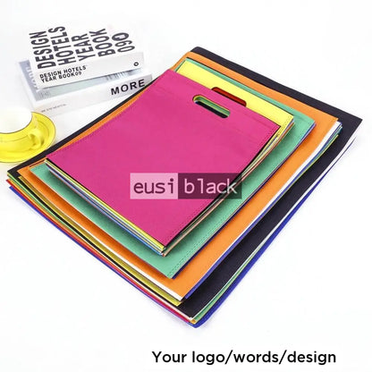 Flat non-woven carrier bag